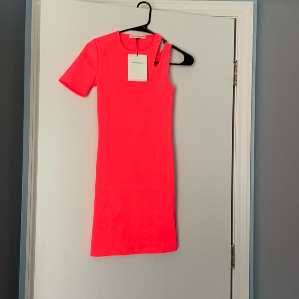Alexander Wang bright coral mini dress
